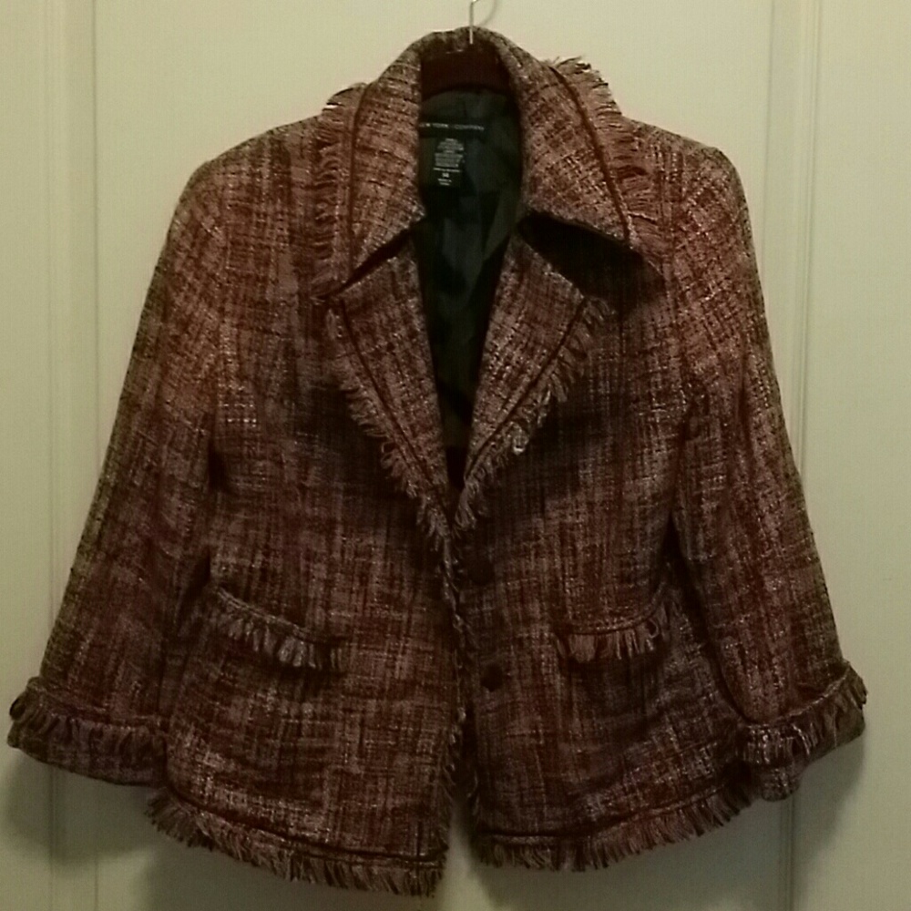 Cute Fringed Jacket , Pink, Chocolate,Gray